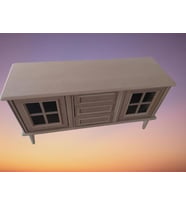 Tv Sehpa ST 17423 Windovs Nakış Klasik Model Kayın RETRO Ayak HAM Renk Elyapım