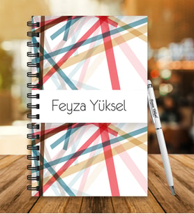 Kişiye Özel Ahşap Defter Kalem Seti
