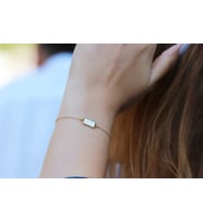 Glorria Gümüş Sedefli Geo Bileklik (Çok Renkli)