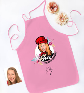 BK Gift Kişiye Özel Karikatürlü Anneler Günü Tasarımlı Pembe Mutfak Önlüğü, Aşçı Önlüğü, Şef Önlüğü, Anneye Hediye-8