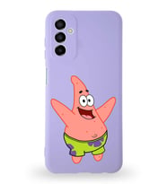 Samsung Galaxy M13 Uyumlu Lansman Kılıf Altı Kapalı İçi Kadife  Patrick Yıldız Tasarımlı  Kapak (Şeffaf)