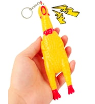 Bağıran Tavuk Anahtarlık Çığlık Atan Horoz Oyuncak Shrilling Chicken (16 cm)- 1 Adet (Sarı)