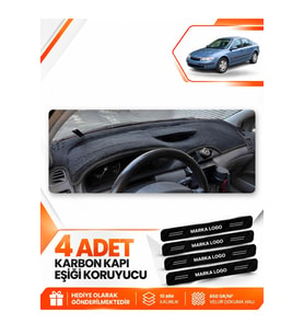 RENAULT LAGUNA 2 (2002-2005) Uyumlu Ön Torpido Koruma Kılıfı Halısı - Siyah
