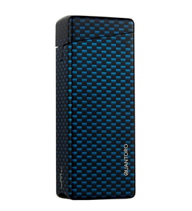 Quantoro Tek Torch Pürmüz Mavi Karbon Desenli Metal Puro Çakmağı