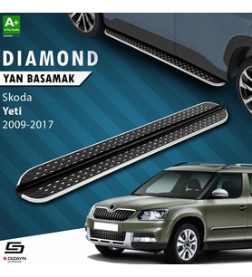 S-Dizayn Skoda Yeti Diamond Krom Yan Basamak 173 Cm 2009-2017