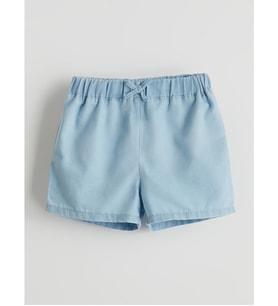 LCW ECO İndigo Beli Lastikli Kız Çocuk Jean Şort