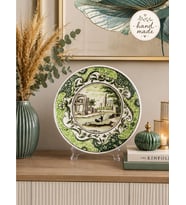 Dekoratif Seramik Tabak 30 cm Yeşil Collection
