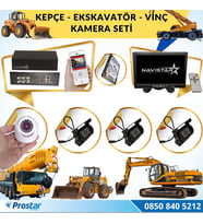 Ekskavatör Dozer Greyder Vinç Kepçe Uzaktan İzlemeli 4 Kameralı 320 Gb Harddisk Kamera Seti