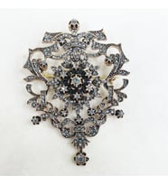 Aşina Gümüş Swarovski Taşlı Elmas Montür Broş Sevgiliye Hediye