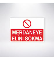Merdaneye Elini Sokma 21x28 Arkası Yapışkanlı Levha