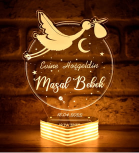 Kişiye Özel, Yenidoğan Bebek Doğum Hediyesi (Beyaz)