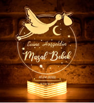 Kişiye Özel, Yenidoğan Bebek Doğum Hediyesi (Beyaz)