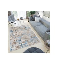 Rovigo Home Dijital Baskı Yıkanabilir Kaymaz Taban Salon Halısı RVG0478 (Gri)