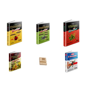 Aydın LGS 8. Sınıf Matematik Fen Türkçe İnkılap Deneme ve Tüm Dersler Deneme 5li Set+Telefon Standı