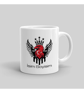 A Kalite Premium Kişiye Özel Kartal Temalı Siyah-Beyaz Taraftar Beyaz Kupa Bardak  İsim Soyisim Yazılabilir  Dayanıklı Canlı Baskı  Bulaşık Makinesinde Yıkanabilir  Sevgiliye Hediye, Arkadaşa Hediye