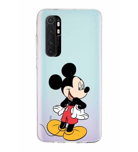 Xiaomi Mi Note 10 Lite Uyumlu Kapak Mickey Mouse Tasarımlı Şeffaf Silikon Kılıf