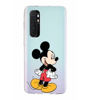 Xiaomi Mi Note 10 Lite Uyumlu Kapak Mickey Mouse Tasarımlı Şeffaf Silikon Kılıf