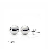 Gümüş Top Küpe - 6 mm