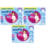 Molfix Külot Bebek Bezi Beden:6 (15+KG) Extra Large 114 Adet Aylık Fırsat Pk