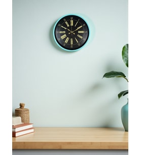 MCG  36 Cm Turkuaz Dekoratif Duvar Saati