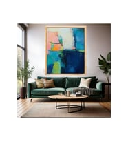 Ahşap Çerçeveli MDF Duvar Tablosu Soyut Dijital Baskı Salon Tablosu Modern Tasarım Tablo Ev Dekoru (Ahşap)