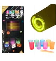 Karanlıkta Yanan Gece Işığı Mega Glow Bardaklar 8 Adet 8.5 x 10.5 cm