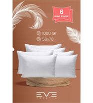 6 Adet Rollpack Yastık Mikrosilikon 1000 Gr (Beyaz)