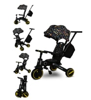 Maxi Taxi Trike  Plus F5 Ebeveyn Kontrollü Çift Yönlü Katlanabilir Bisiklet (Sarı)