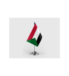 Sudan Tekli Saten Masa Bayrağı Seti