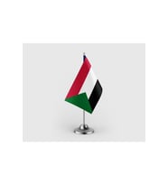 Sudan Tekli Saten Masa Bayrağı Seti