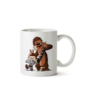 Star Wars Rey And Chewbacca Calvin And Hobbes iki Tarafı Baskılı Kupa Bardak