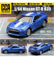 CCA Nissan GT-R R35 50th Anniversary Edition Mavi 1/32 Model Araba