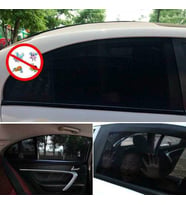 2 Adet Araba Arka Cam Perdesi Oto Yan Cam Perde Araç Güneşlik Güneş Işınlarından Koruyucu Örtü (Siyah)