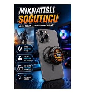 Mıknatıslı Telefon Soğutucu Fan Aparatlı LED Göstergeli Evrensel Uyumlu