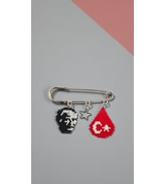 Miyuki Boncuk El Yapımı Atatürk Türk Bayrağı Yıldız İskoç İğnesi / Yaka İğnesi / Broş