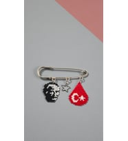Miyuki Boncuk El Yapımı Atatürk Türk Bayrağı Yıldız İskoç İğnesi / Yaka İğnesi / Broş