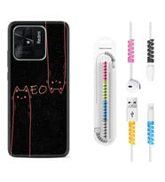 Xiaomi Redmi Note 7 8 9 Pro 10 2022 10 Pro 10S Kılıf Kablo Koruma Spiral Silikon Meow 1657