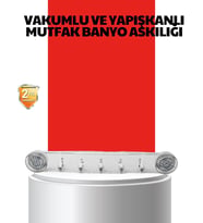 Mey İthalat® Vakumlu Yapışkanlı Mutfak Banyo Askılığı 5 Bölmeli Pratik Düzenleyici