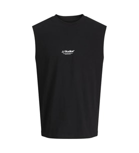 Jack & Jones Jjesoho Sleeveless Tee Sn Siyah Erkek Kolsuz T-shirt 12288001
