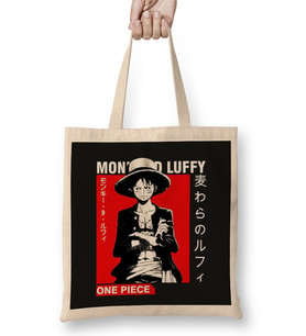 Monkey D Luffy One Piece Bez Çanta Uzun Saplı