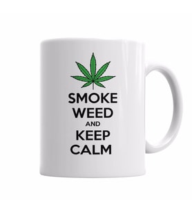 Smoke Weed And Keep Calm  Connect Kupa Bardak Porselen
