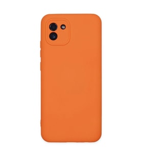 Samsung Galaxy A03 Kılıf Nano içi Kadife Silikon - Turuncu