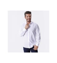 Erkek Düz Uzun Kollu Gömlek (Beyaz)