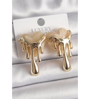 Pirinç Gold Renk Beyaz Sedefli Akan Kalp Model Kadın Küpe (Karışık)