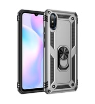 Xiaomi Redmi 9A Kılıf Sofya Yüzüklü Silikon Kapak - Gümüş