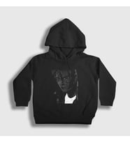 Presmono Unisex Çocuk Siyah Young Johnny Depp Kapüşonlu Sweatshirt 354852tt
