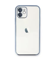 Apple İphone 12 Kılıf Razer Lensli Silikon - Açık Mavi