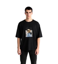 Erkek Oversize Kafatası Baskılı Vintage Rock Tişört Sonsuza Dek Havalı Retro Stil Günlük Rahat Şık