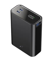 Pw501 20.000 Mah Dijital Göstergeli 2 Adet 45w Type-c Ve 22.5w Usb Çıkışlı Şarj Pd Hızlı Şarj Powerbank - Siyah
