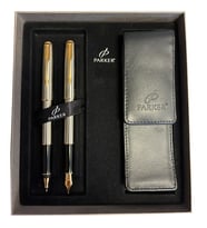 Parker Hediye Seti Sonnet Gold Krom Dolma-Roller Kalem Seti + Kılıf